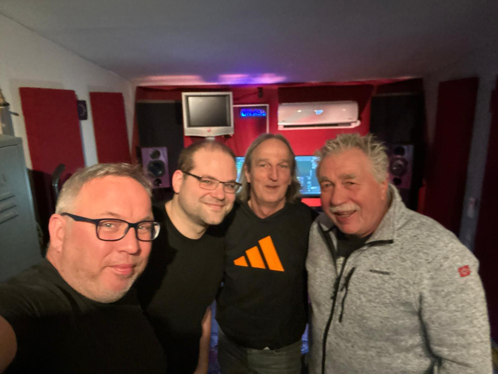 Volker, Carsten, Andreas und Rüdiger im Studio